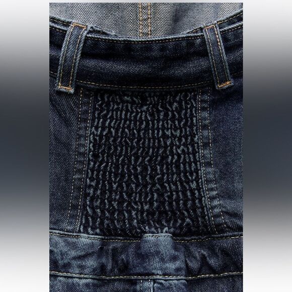 Zara strapless TRF DENIM JUMPSUIT - Picture 8 of 9